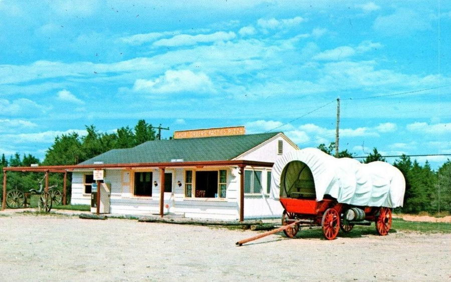 The Covered Wagon - Vintage Postcard